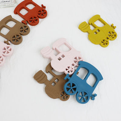 Pouco bebê Teether do silicone do trem para a colar Toy Non Toxic