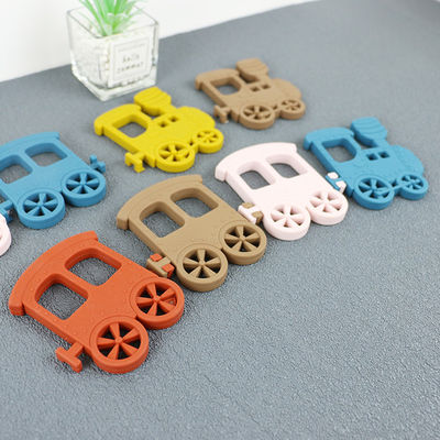 Pouco bebê Teether do silicone do trem para a colar Toy Non Toxic