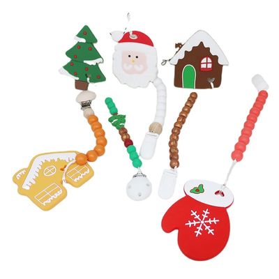 Árvore de Natal Teether do silicone de DIY, grânulos de borracha macios seguros para sair os dentes