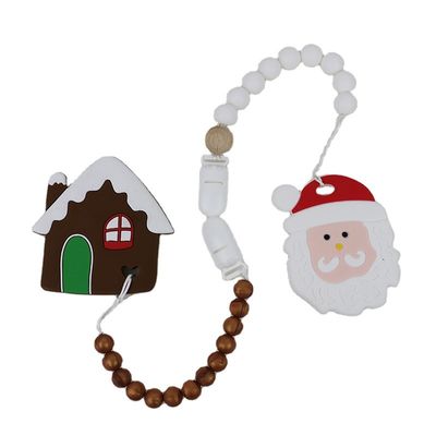 Árvore de Natal Teether do silicone de DIY, grânulos de borracha macios seguros para sair os dentes