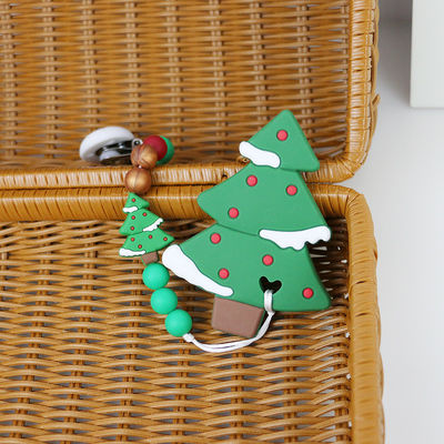 Árvore de Natal Teether do silicone de DIY, grânulos de borracha macios seguros para sair os dentes