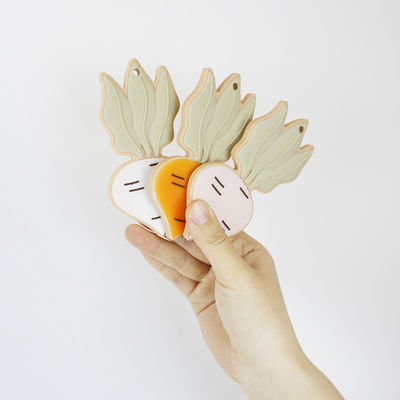 Carneiros Bunny Personalised Silicone Teether BPA livre para o bebê recém-nascido