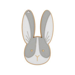 Carneiros Bunny Personalised Silicone Teether BPA livre para o bebê recém-nascido