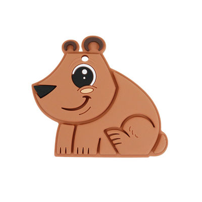 Bebê Teether BPA Eco livre do silicone do produto comestível do urso amigável