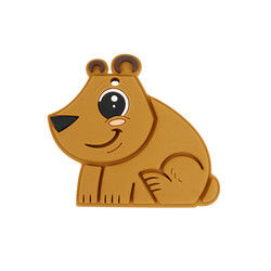Bebê Teether BPA Eco livre do silicone do produto comestível do urso amigável