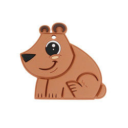Bebê Teether BPA Eco livre do silicone do produto comestível do urso amigável