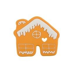Silicone feito sob encomenda colorido Teether, homem de pão-de-espécie amigável Teether de Eco para o bebê