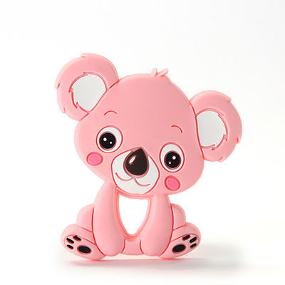 Cat Kitten Silicone Baby Teether animal BPA livre para sair os dentes da criança