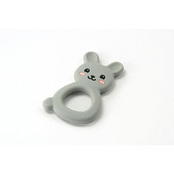 Cat Kitten Silicone Baby Teether animal BPA livre para sair os dentes da criança