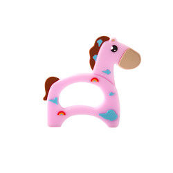 Cat Kitten Silicone Baby Teether animal BPA livre para sair os dentes da criança