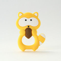 Cat Kitten Silicone Baby Teether animal BPA livre para sair os dentes da criança