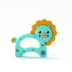 Cat Kitten Silicone Baby Teether animal BPA livre para sair os dentes da criança