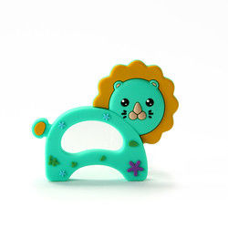 Cat Kitten Silicone Baby Teether animal BPA livre para sair os dentes da criança