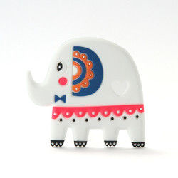Cat Kitten Silicone Baby Teether animal BPA livre para sair os dentes da criança