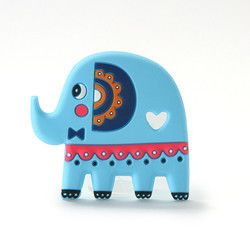 Cat Kitten Silicone Baby Teether animal BPA livre para sair os dentes da criança