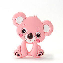 Cat Kitten Silicone Baby Teether animal BPA livre para sair os dentes da criança