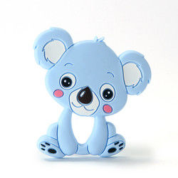 Cat Kitten Silicone Baby Teether animal BPA livre para sair os dentes da criança