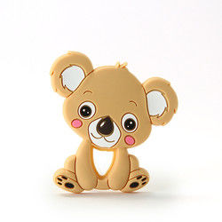 Cat Kitten Silicone Baby Teether animal BPA livre para sair os dentes da criança