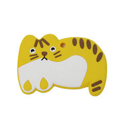 Cat Kitten Silicone Baby Teether animal BPA livre para sair os dentes da criança
