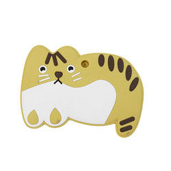 Cat Kitten Silicone Baby Teether animal BPA livre para sair os dentes da criança