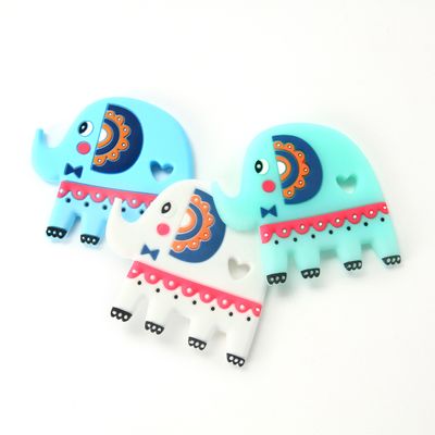 O bebê Teether BPA do silicone do produto comestível do elefante livra com personaliza o logotipo