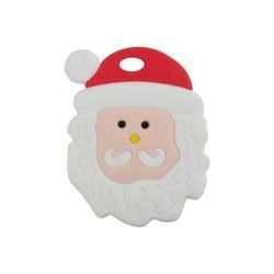 Silicone macio Teether do homem de pão-de-espécie do Natal colorido para sair os dentes do bebê