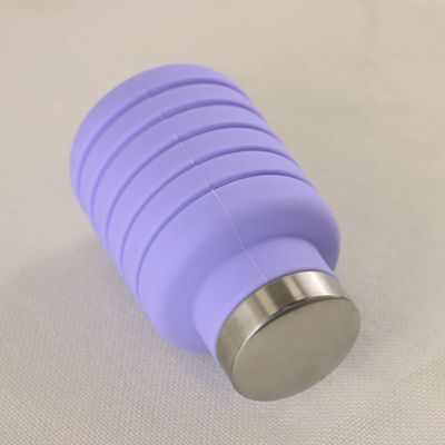 Logo Silicone Water Bottle Foldable feito sob encomenda para levar exterior