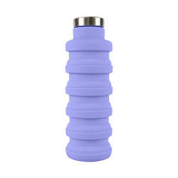 Logo Silicone Water Bottle Foldable feito sob encomenda para levar exterior