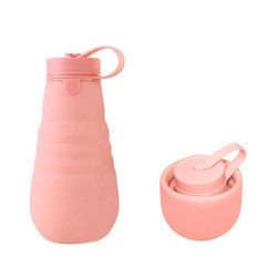 Garrafa bebendo BPA do silicone dobrável Leakproof livre para o acampamento do curso