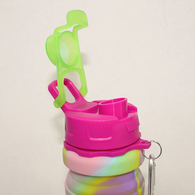 Garrafa de água dobrável livre do silicone de BPA para a capacidade do esporte exterior 500ml