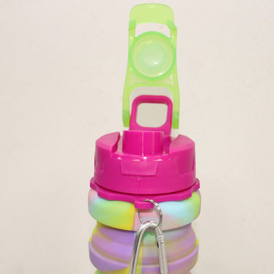 Garrafa de água dobrável livre do silicone de BPA para a capacidade do esporte exterior 500ml