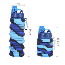 Garrafa de água dobrável livre do silicone de BPA para a capacidade do esporte exterior 500ml
