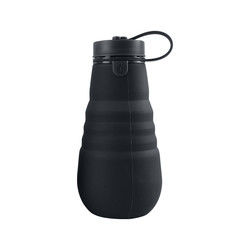 Garrafa exterior da bebida do silicone, garrafa de água dobrável para acampar