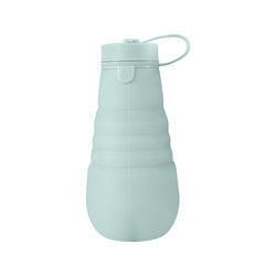 Garrafa exterior da bebida do silicone, garrafa de água dobrável para acampar