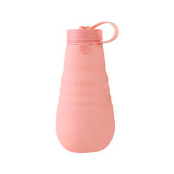 Garrafa exterior da bebida do silicone, garrafa de água dobrável para acampar