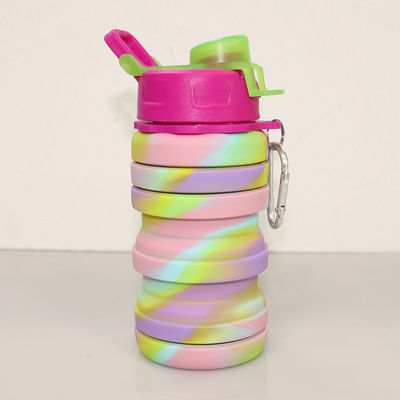 garrafa de água amigável do silicone de 500ml Eco para beber do curso do esporte