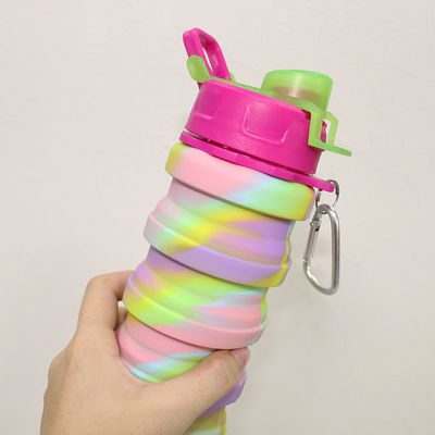 garrafa de água amigável do silicone de 500ml Eco para beber do curso do esporte