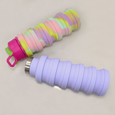 garrafa de água amigável do silicone de 500ml Eco para beber do curso do esporte