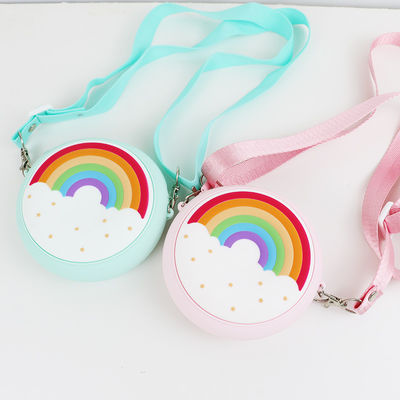 Mala a tiracolo de Mini Rainbow Custom Made Silicone para o bebê da criança