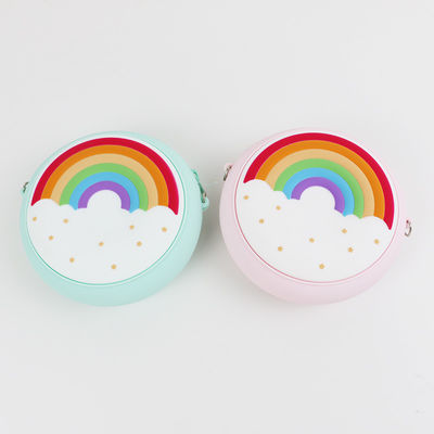 Mala a tiracolo de Mini Rainbow Custom Made Silicone para o bebê da criança