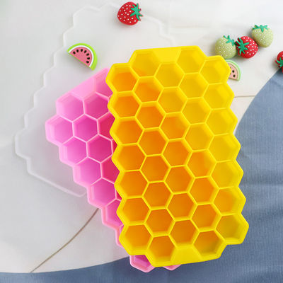 Molde livre do cubo de gelo do favo de mel de BPA, bandejas de borracha do cubo de gelo do produto comestível