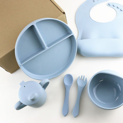 Silicone da segurança livre de BPA que janta o grupo, a bacia do silicone e o OEM do grupo da colher