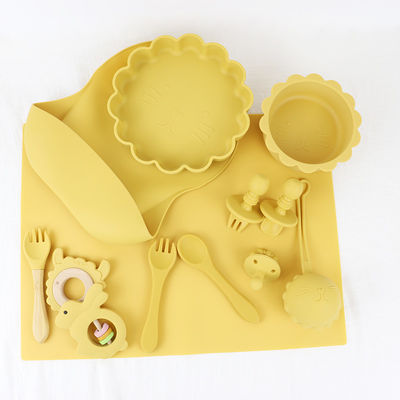 grupo de alimentação do bebê do silicone dos PCes 1Set 8 cor sustentável de Pantone