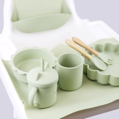 grupo de alimentação do bebê do silicone dos PCes 1Set 8 cor sustentável de Pantone