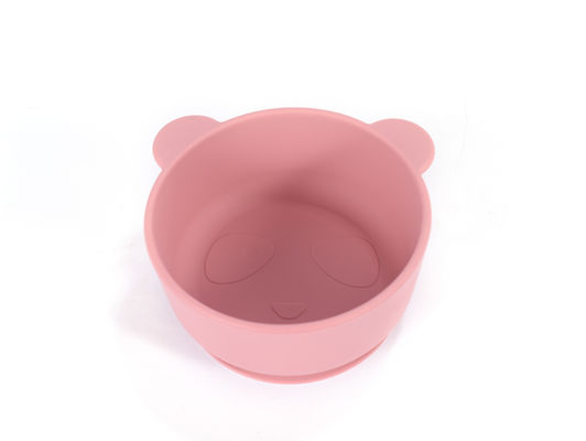 Cartoon Designing Bear Panda Forma Bebê Silicona Sopa de Alimentação Desagradável Com Customize Logo