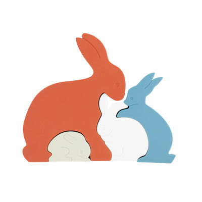 Enigma Eco de Bunny Rabbit Silicone Toddler Jigsaw amigável para o bebê
