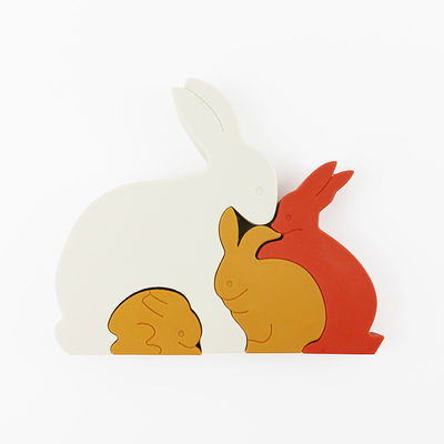 Enigma Eco de Bunny Rabbit Silicone Toddler Jigsaw amigável para o bebê