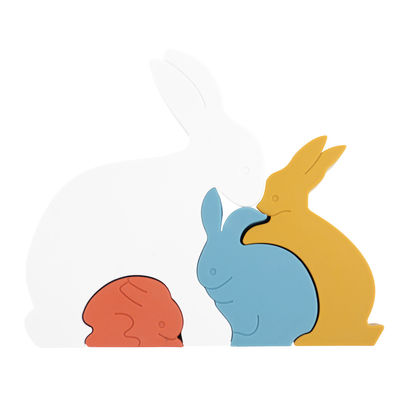 Enigma Eco de Bunny Rabbit Silicone Toddler Jigsaw amigável para o bebê