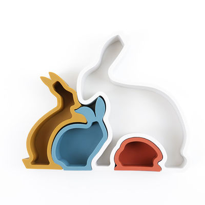 Enigma Eco de Bunny Rabbit Silicone Toddler Jigsaw amigável para o bebê