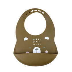 Babadores do coletor de Cacoon Cat Fox Printed Silicone Food para alimentações do café da manhã da criança